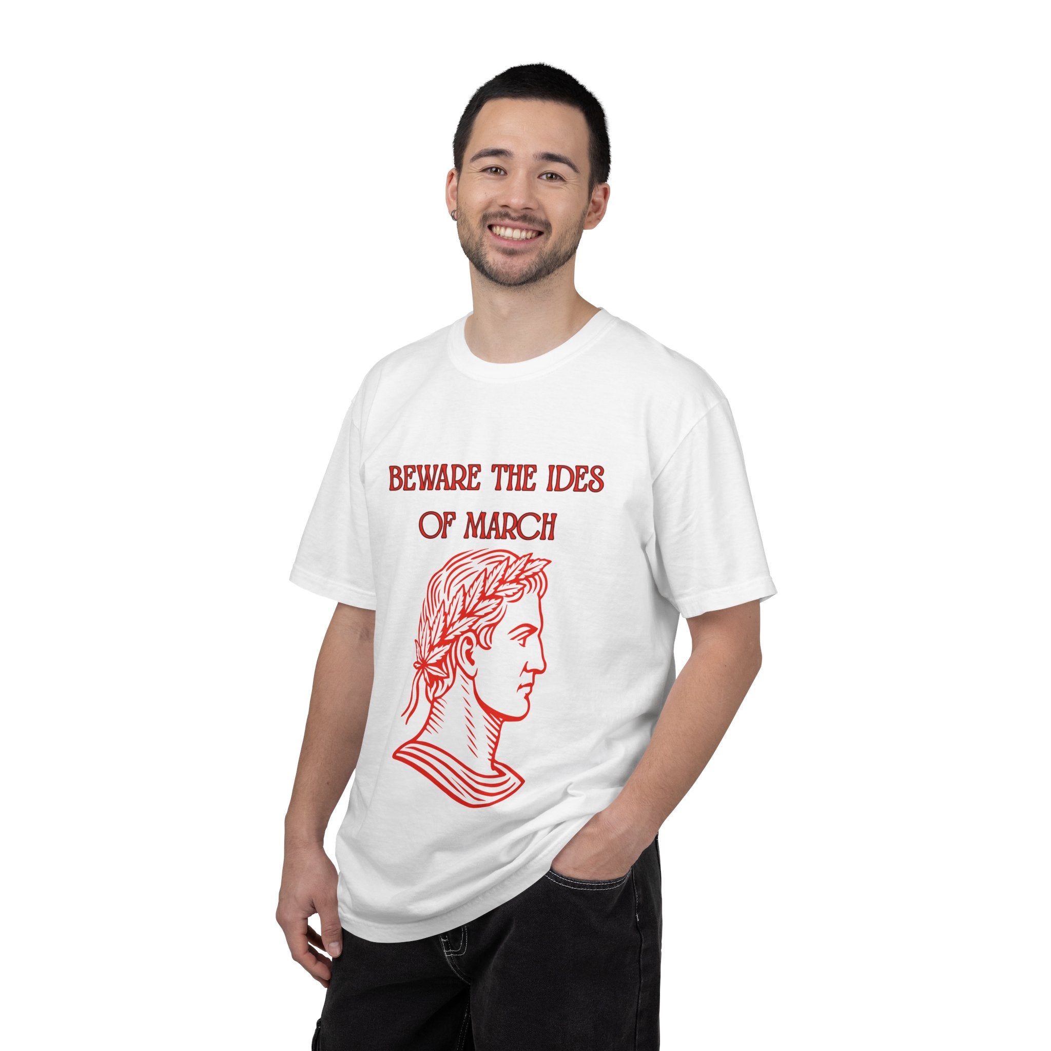 Beware the Ides of March T-Shirt — Julius Caesar Roman Bust Graphic